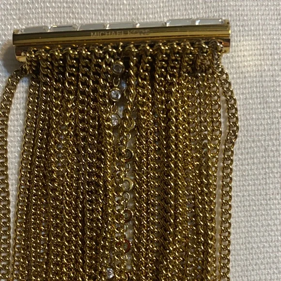 Michael Kors Gold Multi-Row Chain Bracelet - Picture 3 of 4